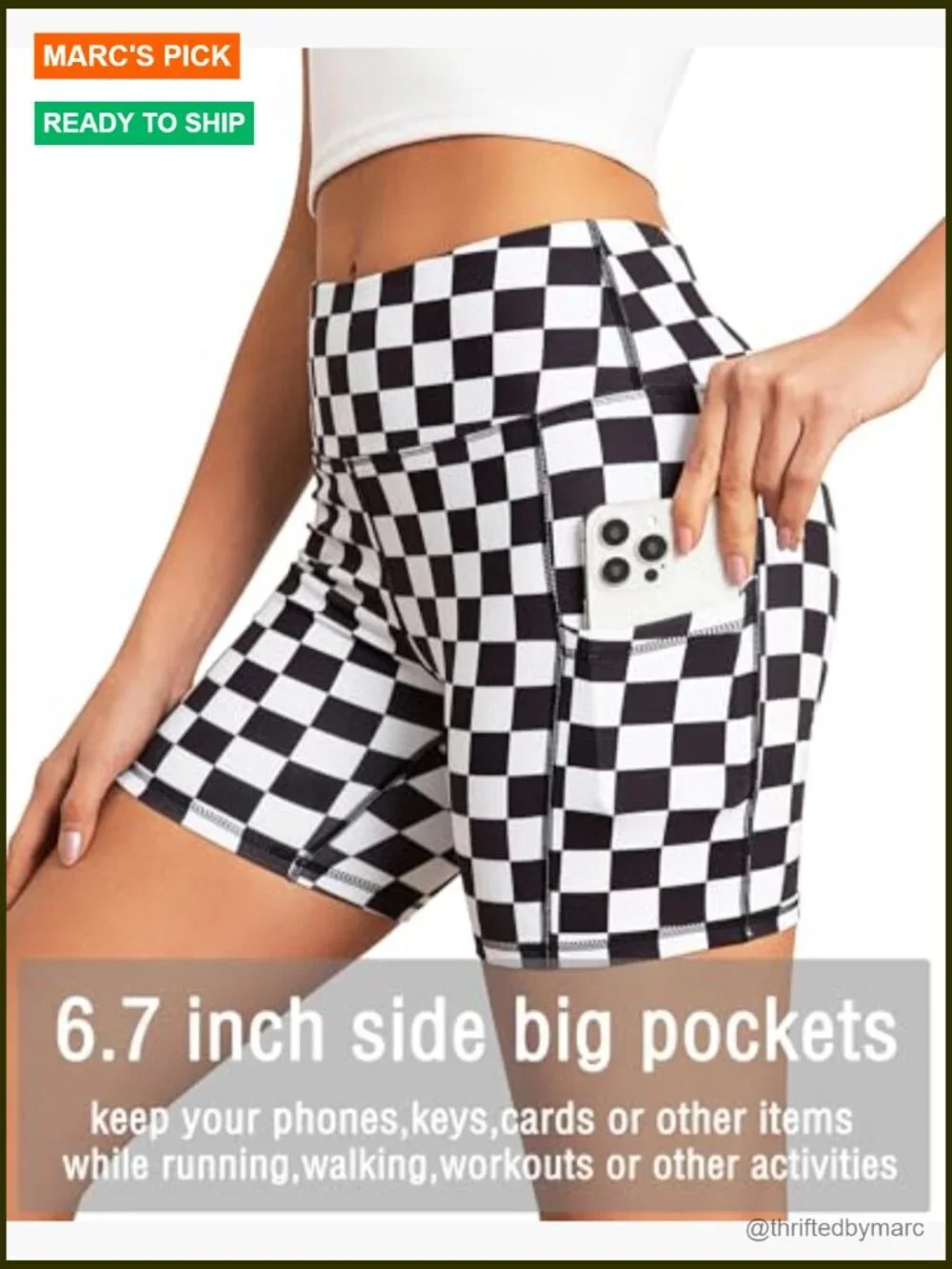 High Waisted Biker Shorts with Pockets - Buttery Soft Running Yoga Shorts 5in